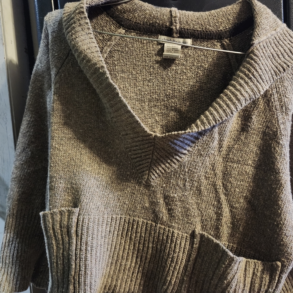 Brown crop top hooded sweater